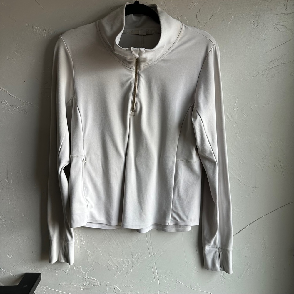 Rhone Course to Court 1/4 Zip in‎ Sand Sz M/L? Tennis Golf Athleisure Soft